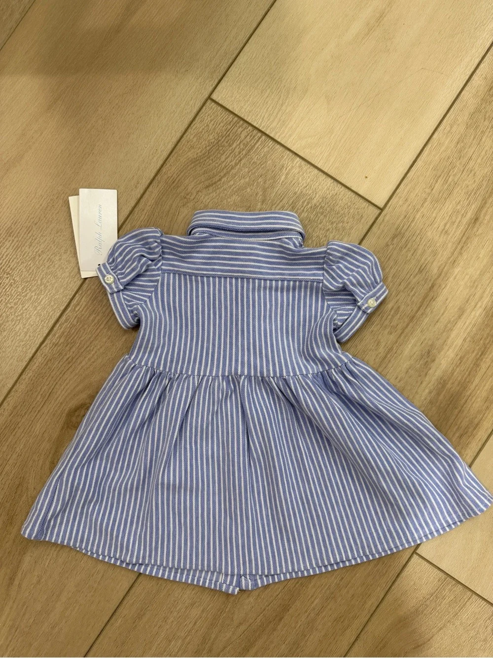 Ralph Lauren Blue & White Striped Polo Shirt Dress